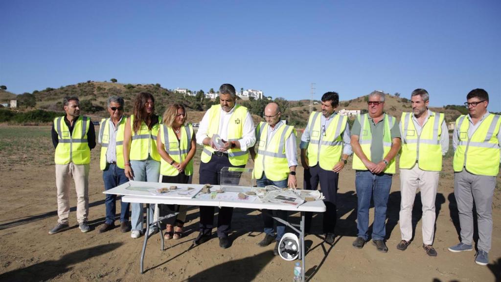 Colocación de la primera piedra del gran parque de Mijas.