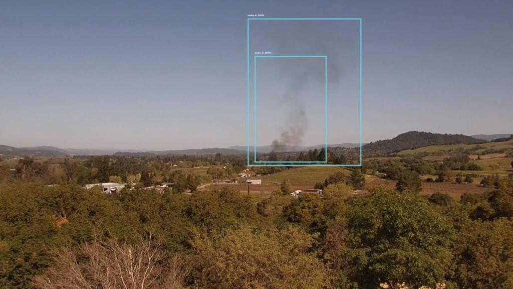 La inteligencia artificial detectando un fuego.