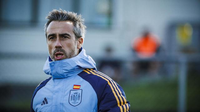 Jorge Vilda, durante un entrenamiento de la Selección