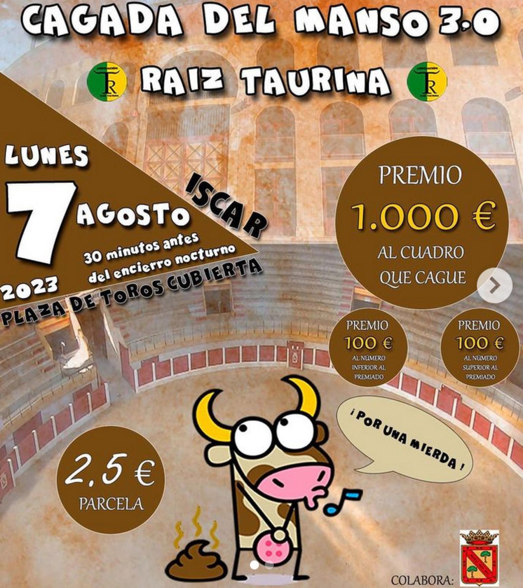 Cartel de La Cagada del Manso en Íscar