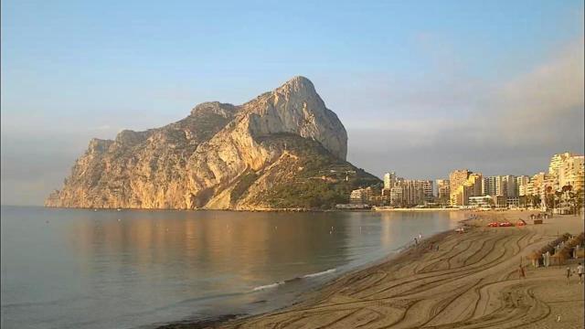 La pradera de posidonia sobre una playa de Calpe.