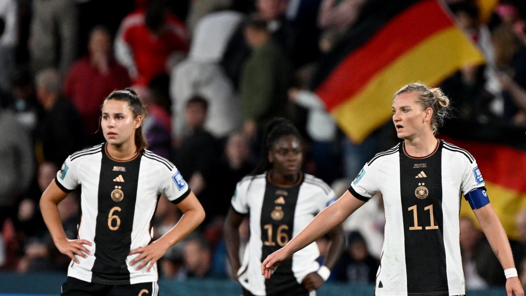 Las jugadoras de Alemania, tras caer eliminadas del Mundial femenino.