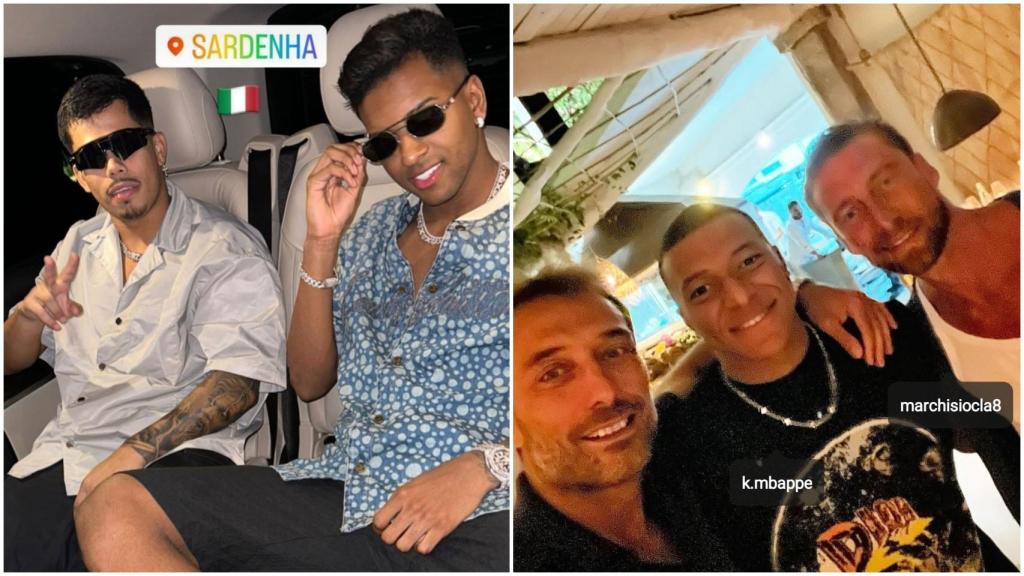 El paso de Rodrygo y Mbappé por Cerdeña