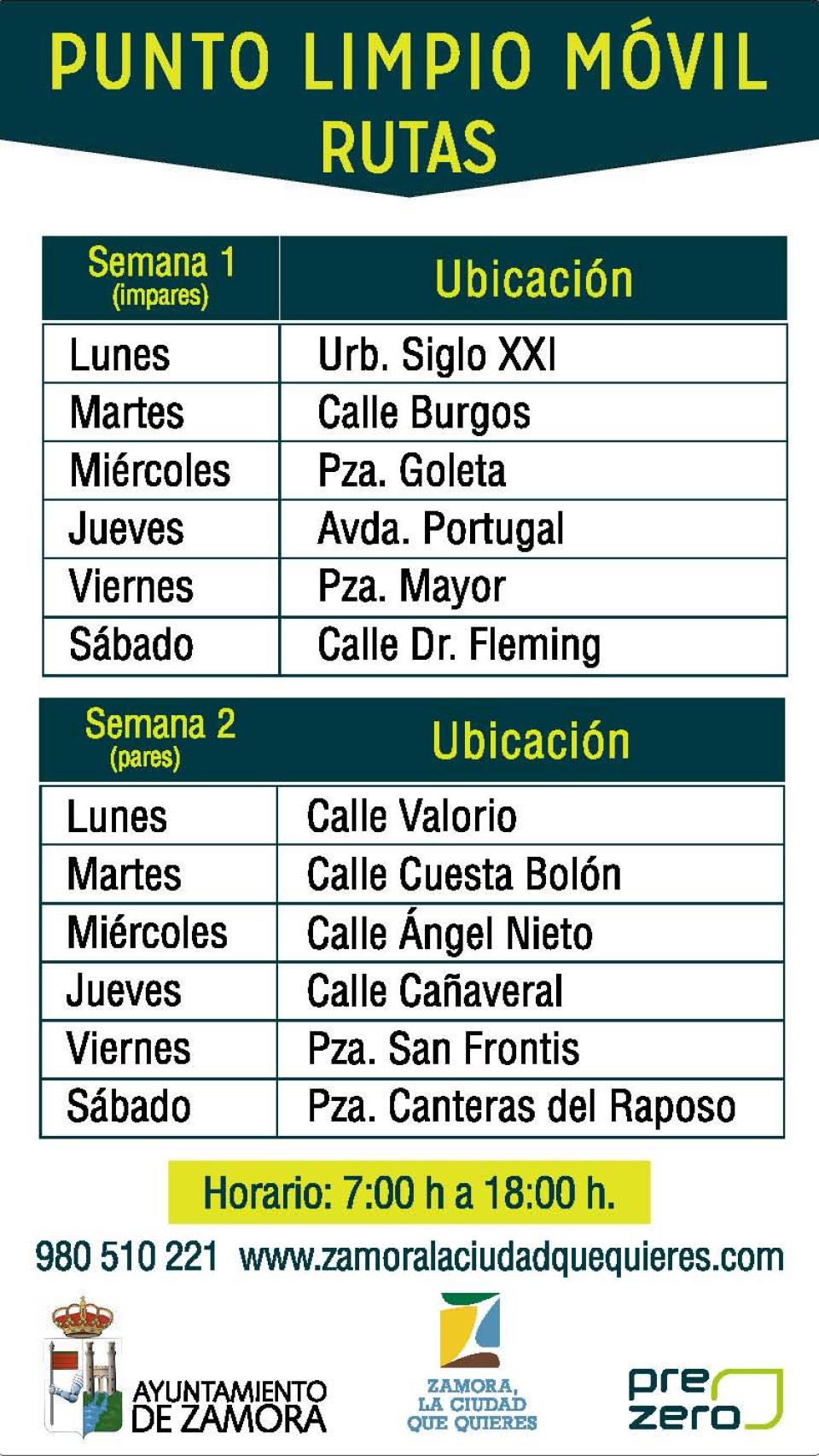 Punto limpio móvil. Cartel