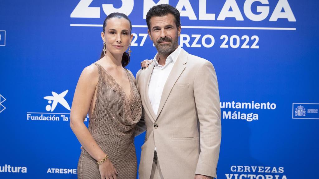 Rodolfo Sancho y su pareja, Xenia Tostado, en el último festival de Málaga.
