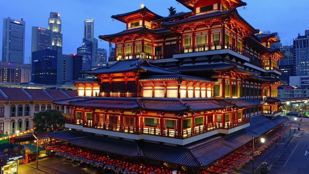 Templo Buddha Tooth, en Singapur.