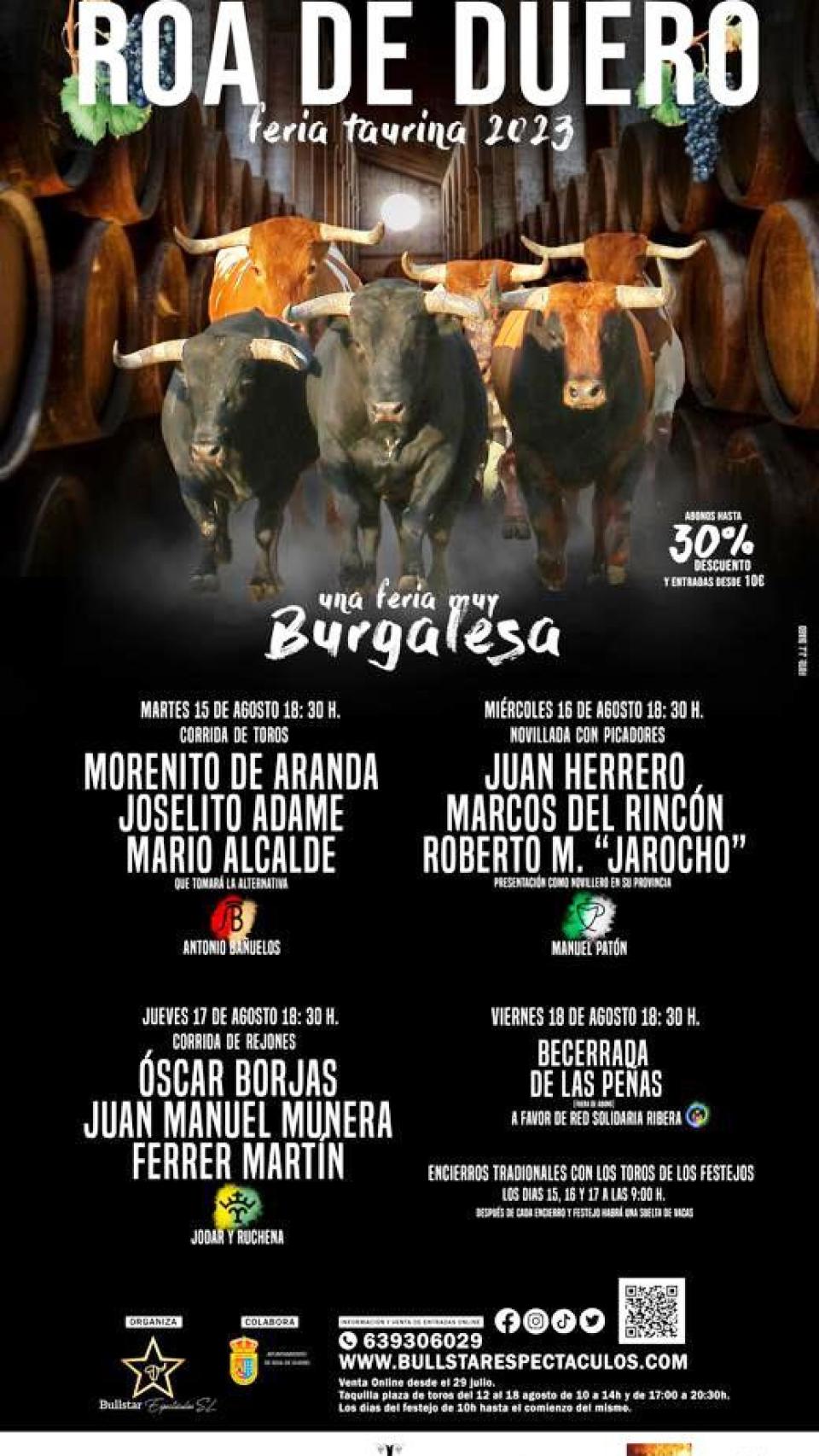 Cartel taurino de Roa de Duero