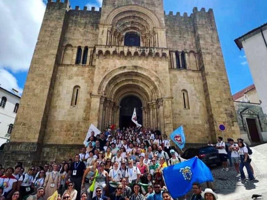 Jóvenes de la Diócesis de Málaga en Portugal.