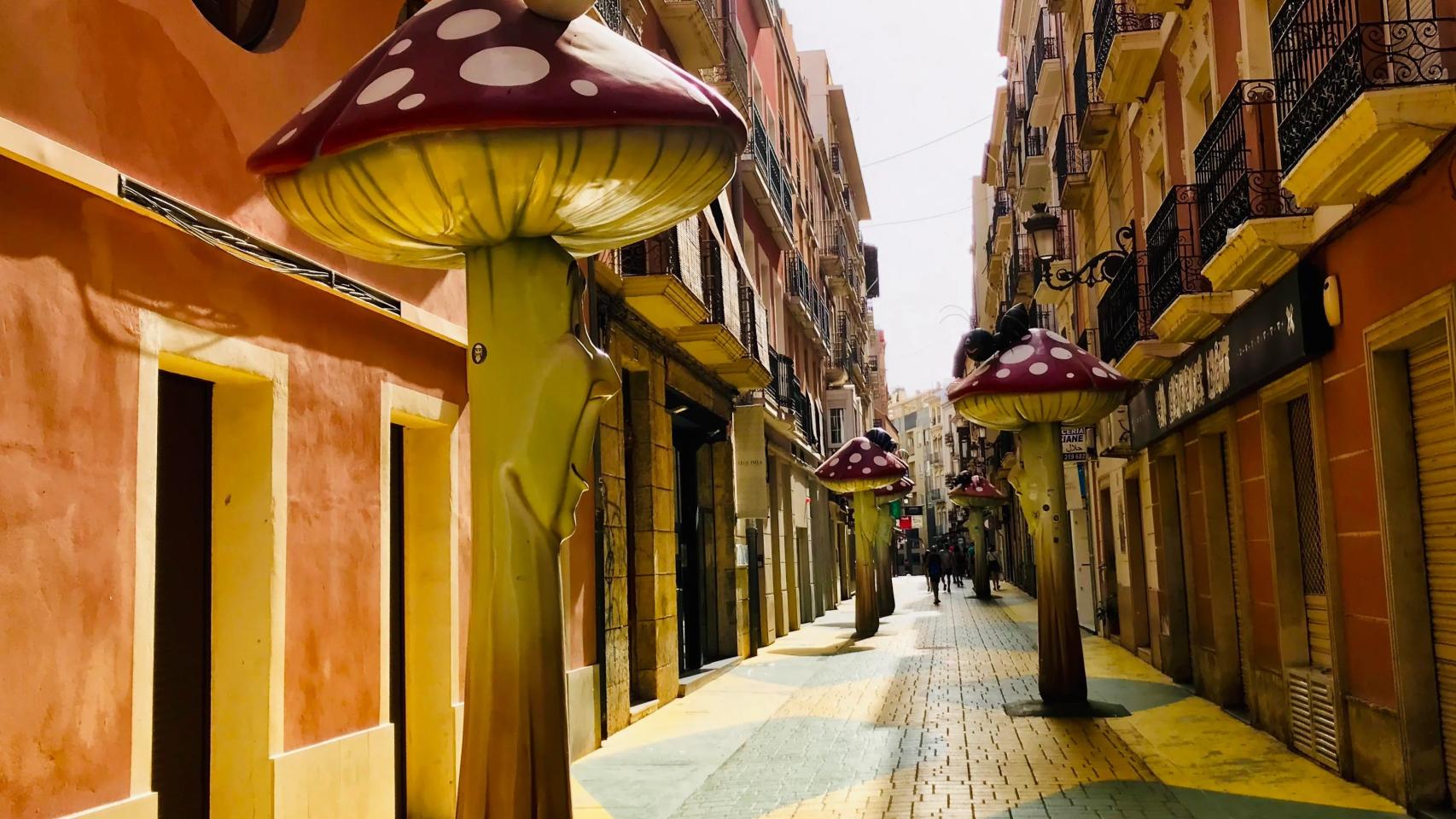 Calle San Francisco de Alicante, uno de los ejes gastronómicos de la ciudad.