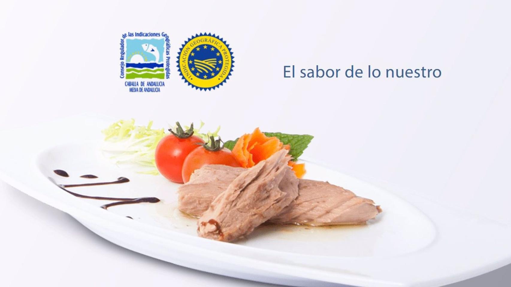 Plato elaborado con productos IGP de Caballa de Andalucía y Melva de Andalucía.