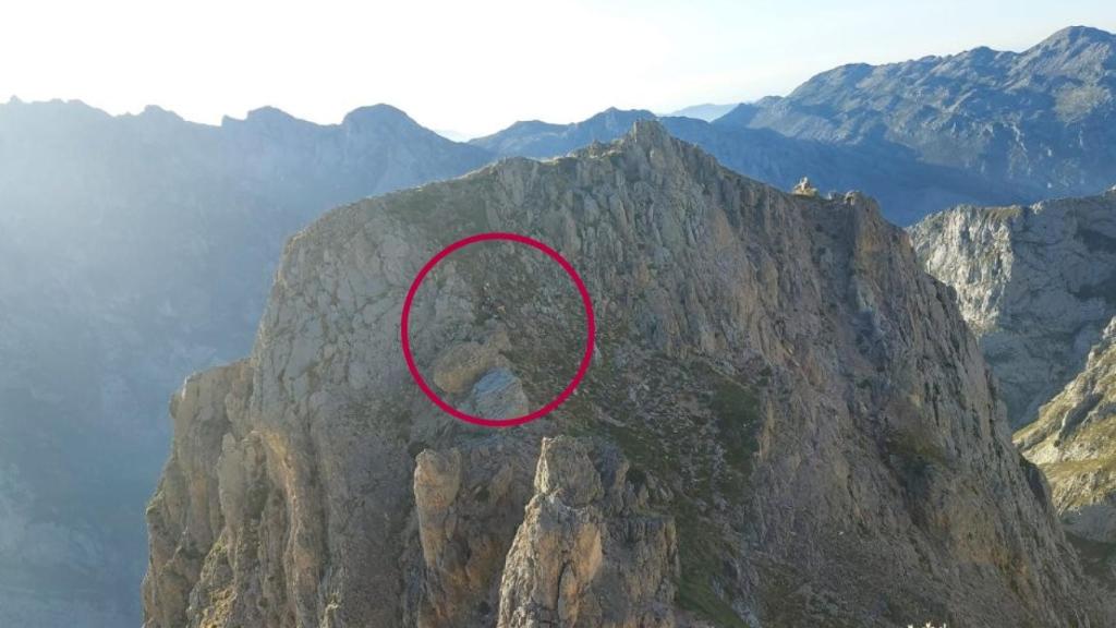 Imagen del rescate en el Pico de la Bermella