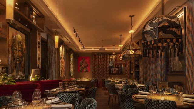 El interior del restaurante Abya.