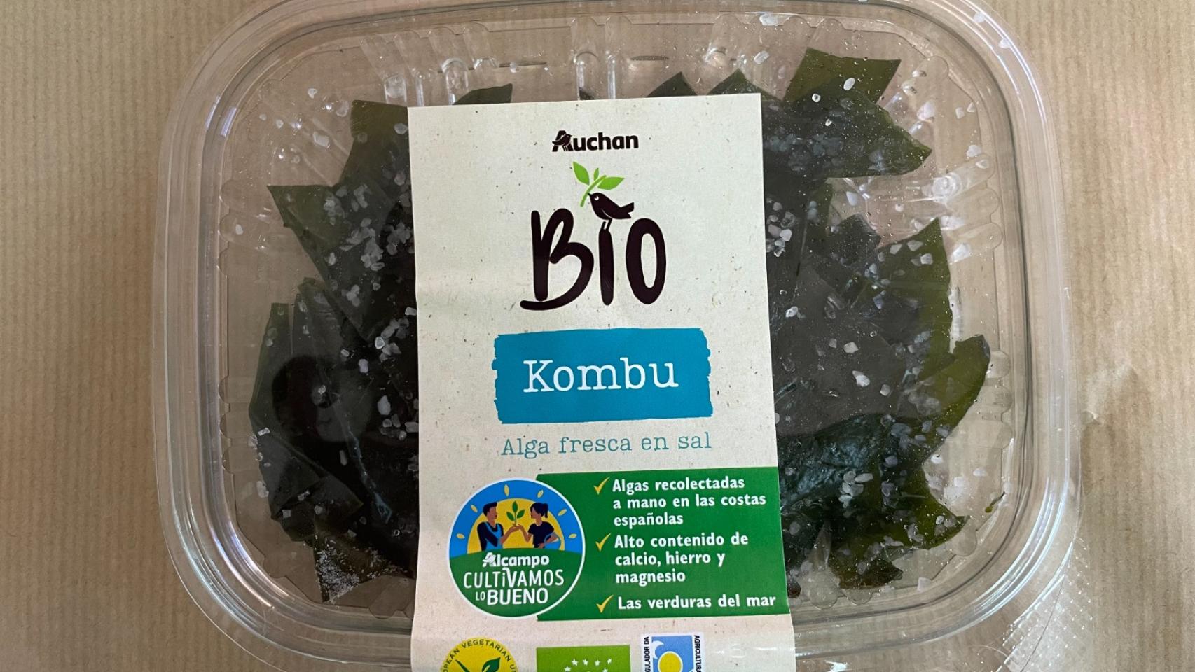 Algas kombu gallegas a la venta en Alcampo.