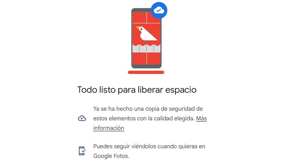 Liberar espacio en Google Fotos