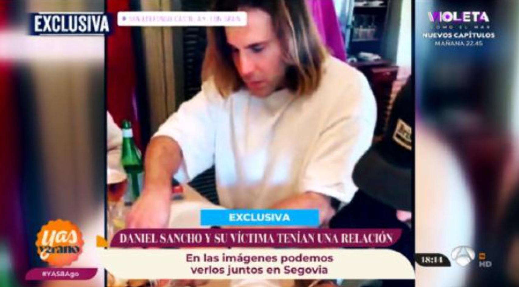 Daniel Sancho en un restaurante de La Granja de San Idelfonso, Segovia