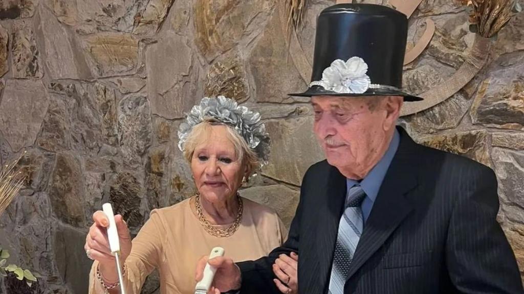 Imagen de la boda entre Emilio y Liria.