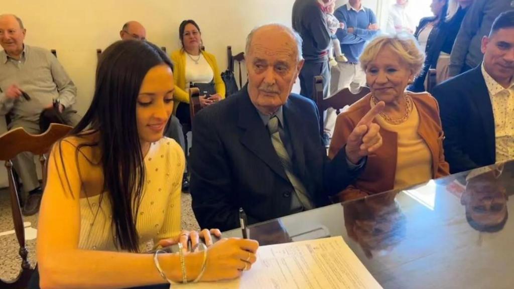 Imagen de la boda entre Emilio y Liria.