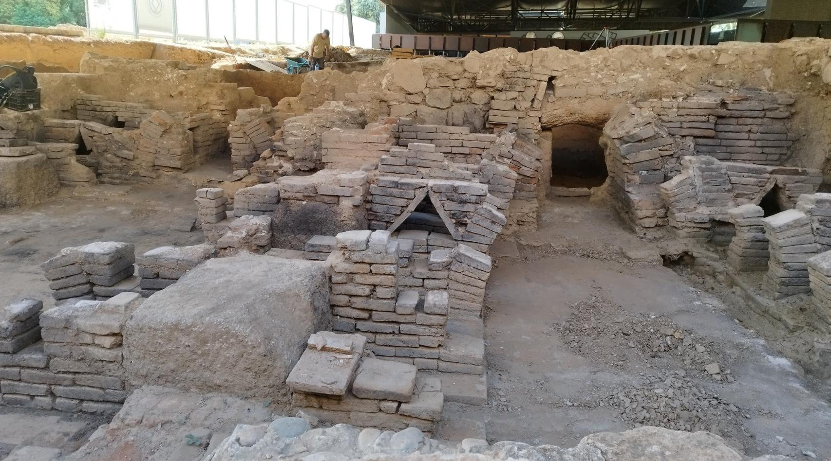 Las termas descubiertas en la casa del anfiteatro.