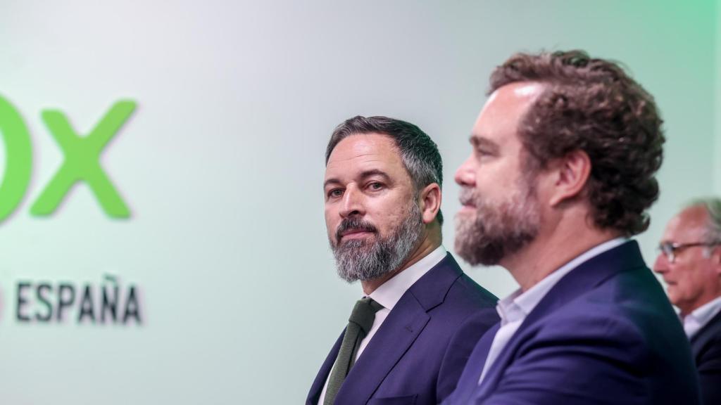 Santiago Abascal e Iván Espinosa de los Monteros, el pasado 29 de mayo en la sede de Vox.