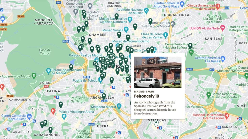 Uno de los puntos ubicado en Madrid.