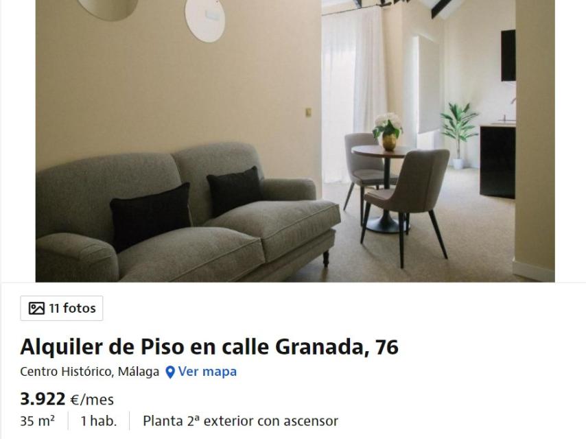 Piso de 35 m2 en calle Victoria por 3.922 euros.