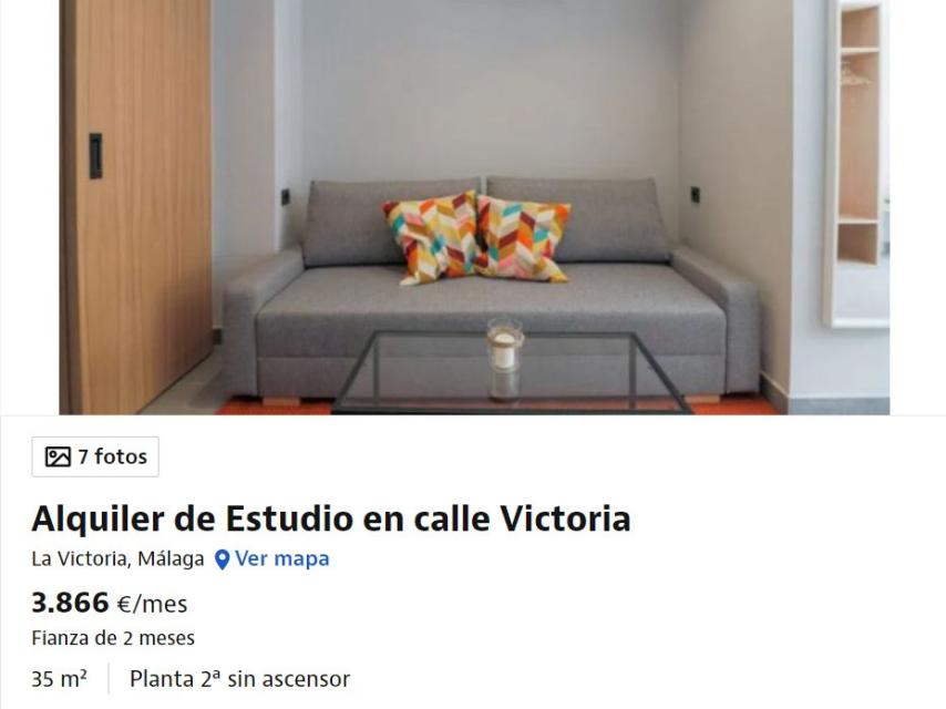 Piso de 35 m2 por 3.866 en calle La Victoria.