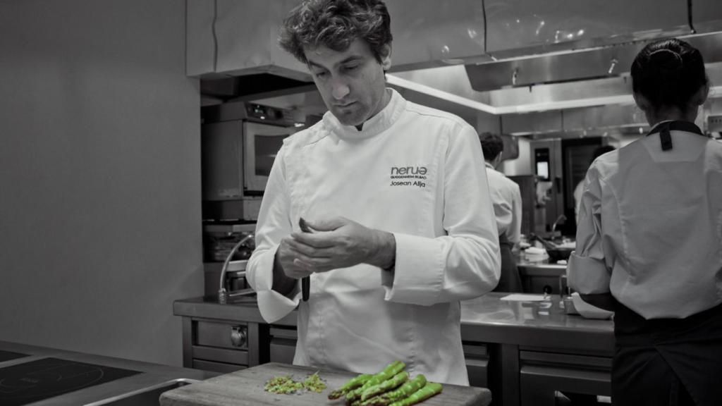 Josean Alija en la cocina de Nerua