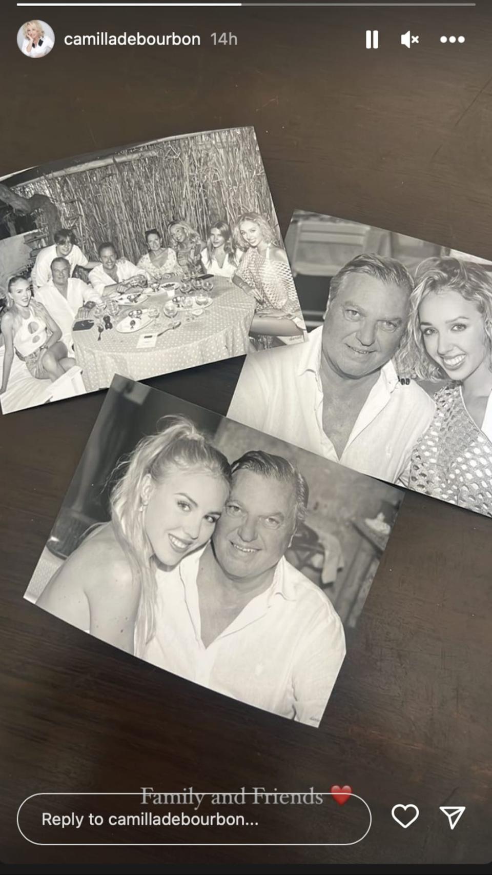 La foto que difundió Camilla Crociani a través de sus redes.