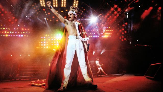 Freddie Mercury, durante un concierto de Queen en Wembley en 1986. Foto: Denis O’Regan