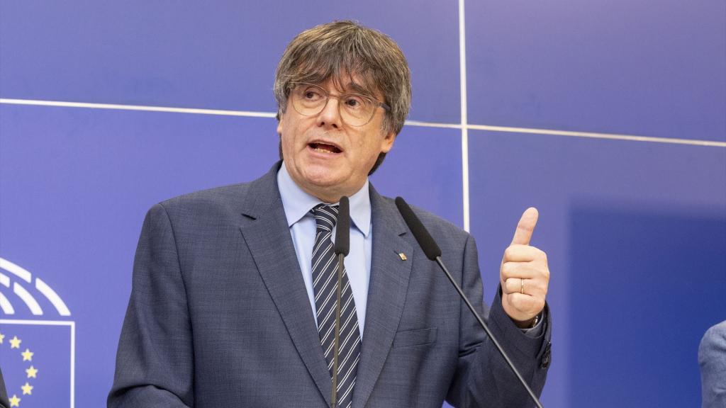 El expresidente de la Generalitat Carles Puigdemont, el pasado 5 de julio durante una comparecencia en Bruselas.