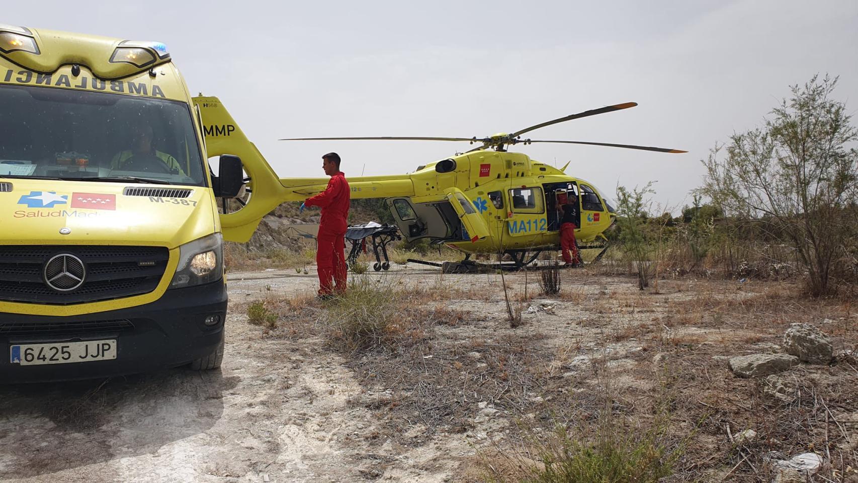 Uno de los helicópteros del Summa 112