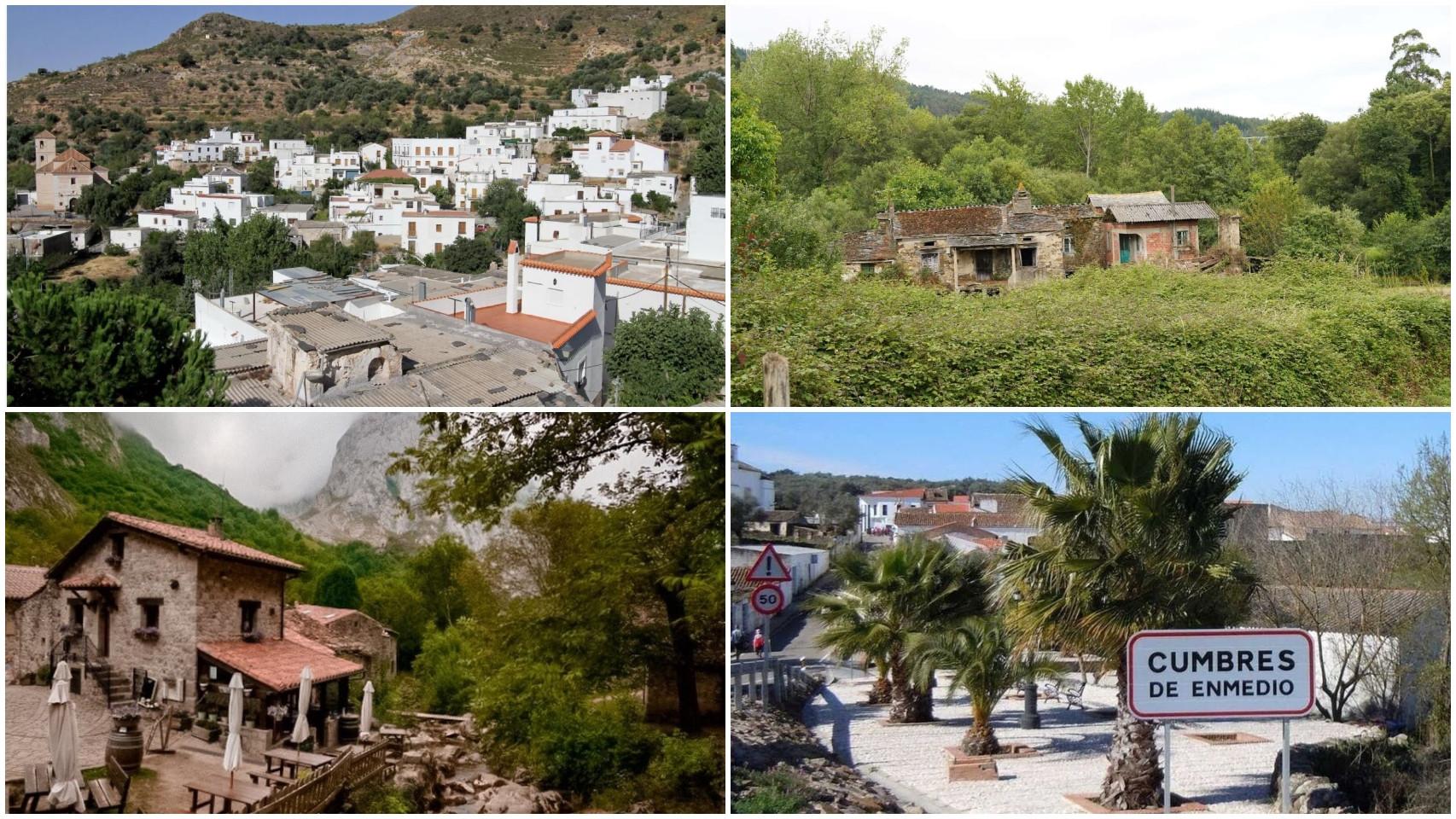 Pueblos en riesgo de despoblación en España.
