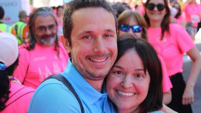 Carmen en la carrera de la mujer celebrada en Madrid el 7 de mayo.
