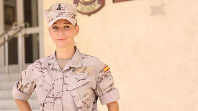 La cabo primero de infantería de Marina Sara Castillo.