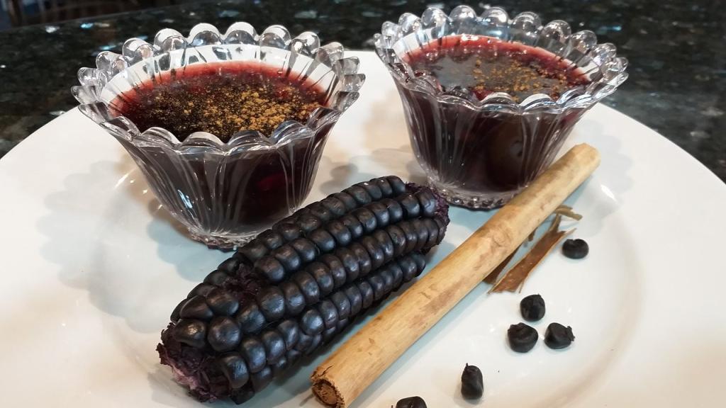 La mazamorra morada del restaurante El Dorado.
