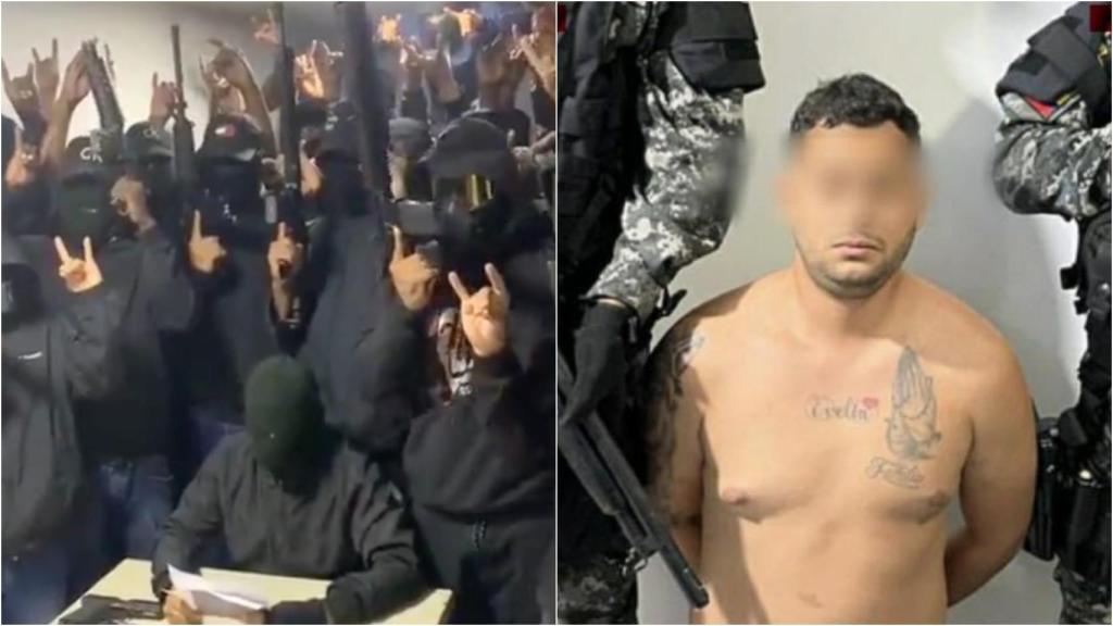 Captura del vídeo de 'Los Lobos' atribuyéndose el asesinato de Villavicencio en Ecuador.