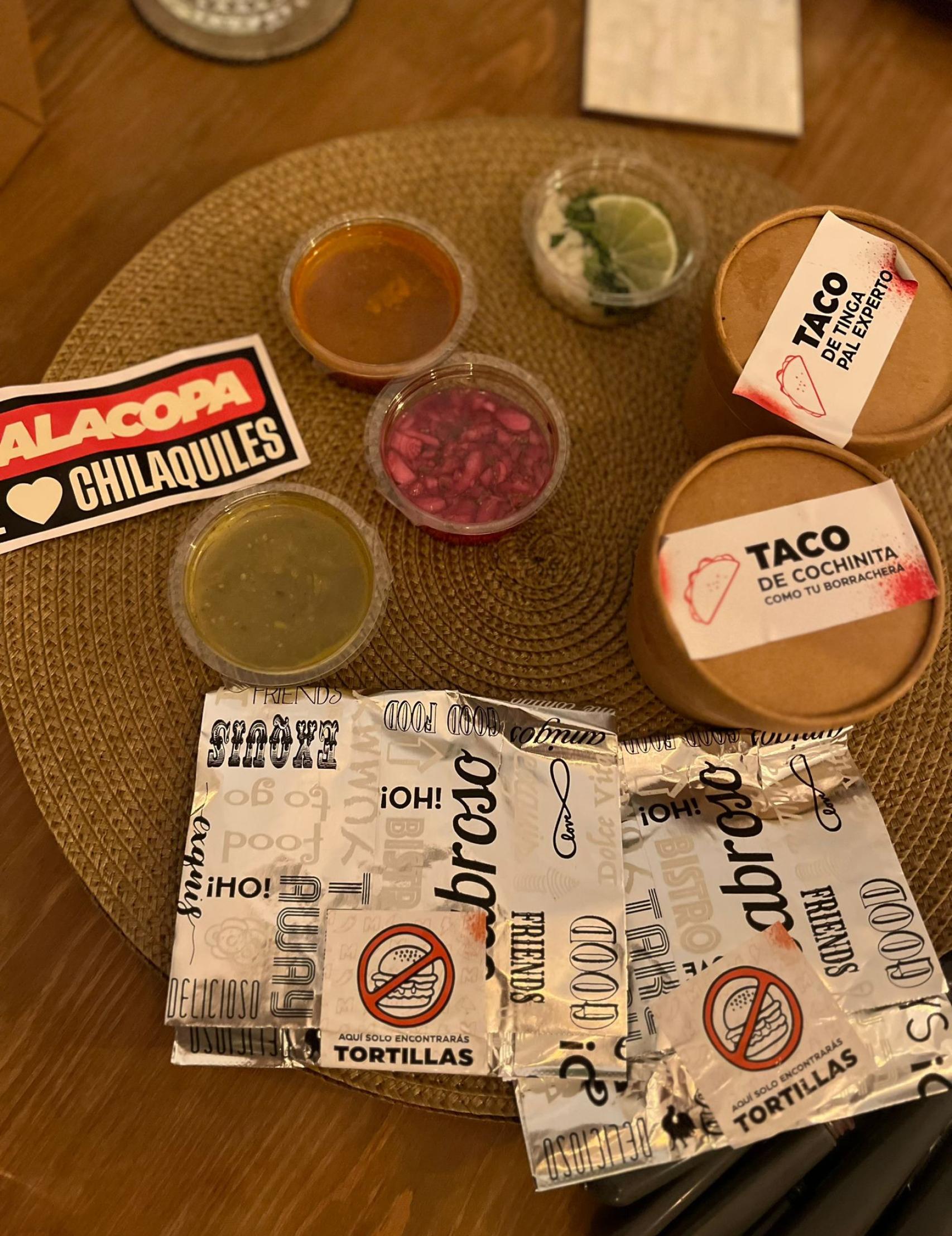 Delivery del restaurante mexicano Malacopa.