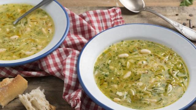 Una sopa de puerros.