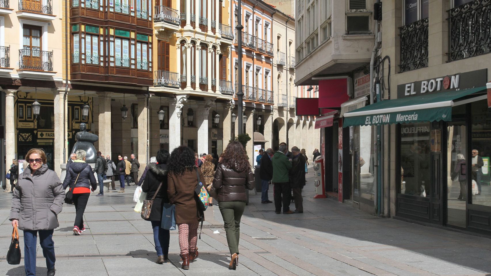 Zona comercial de la calle Mayor de Palencia