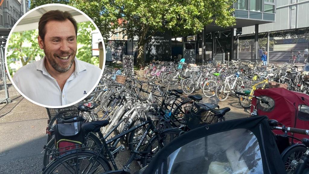 Óscar Puente y el parking de bicis de Múnich mostrado por el socialista.