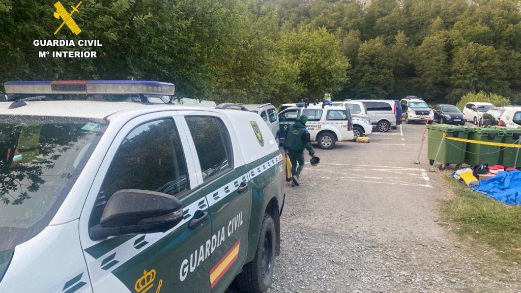Medios desplegados para el rescate de un espeleólogo madrileño en Huesca.