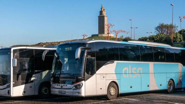Autobuses de Alsa, en una foto de archivo.