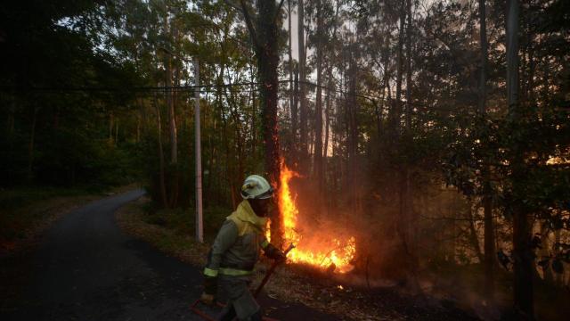 Incendio en Suevos este miércoles.