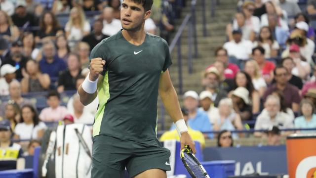 Carlos Alcaraz, en un partido del Master de Toronto