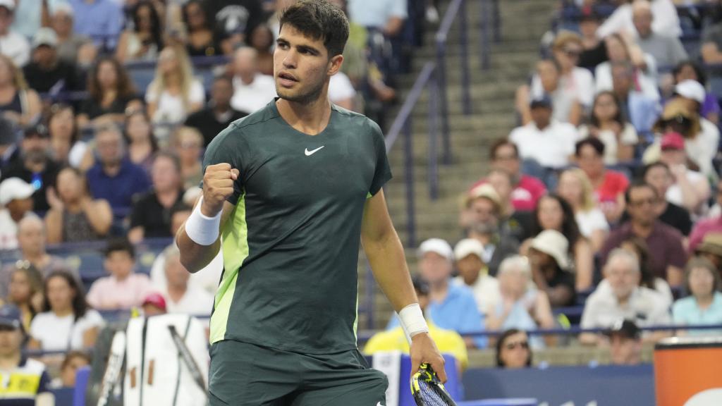 Carlos Alcaraz, en un partido del Master de Toronto