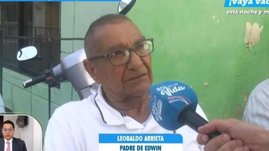 Leobaldo Arrieta durante su aparición televisiva en España.