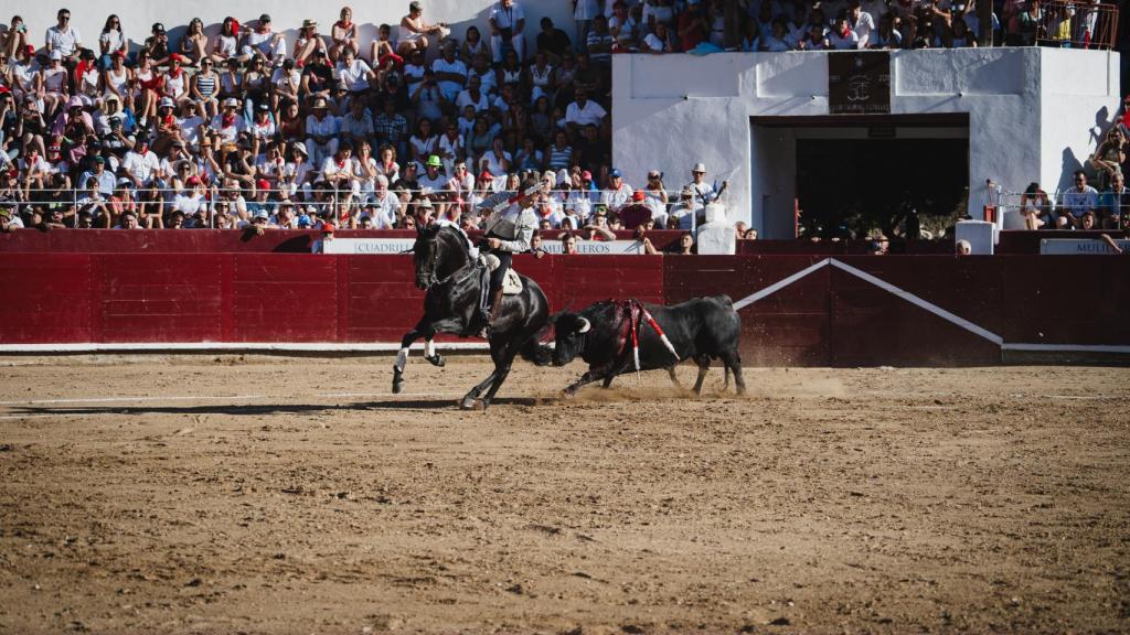 Pablo Hermoso de Mendoza toreando.