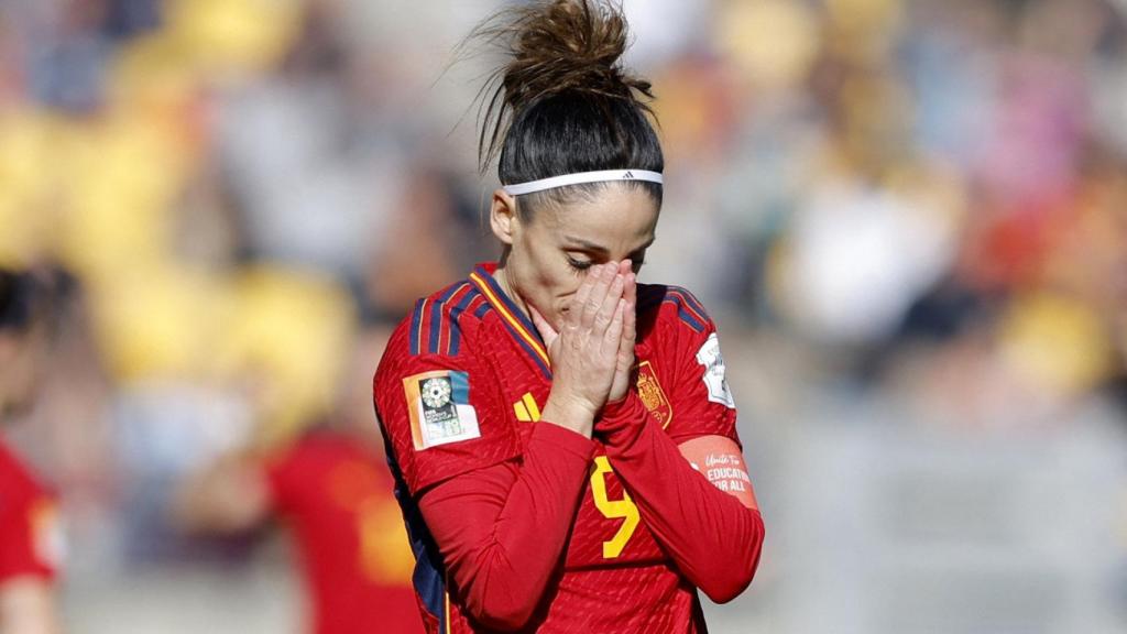 Esther González se lamenta por una ocasión fallada ante Países Bajos