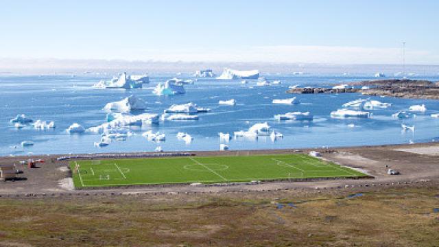Campo de fútbol en Groenlandia