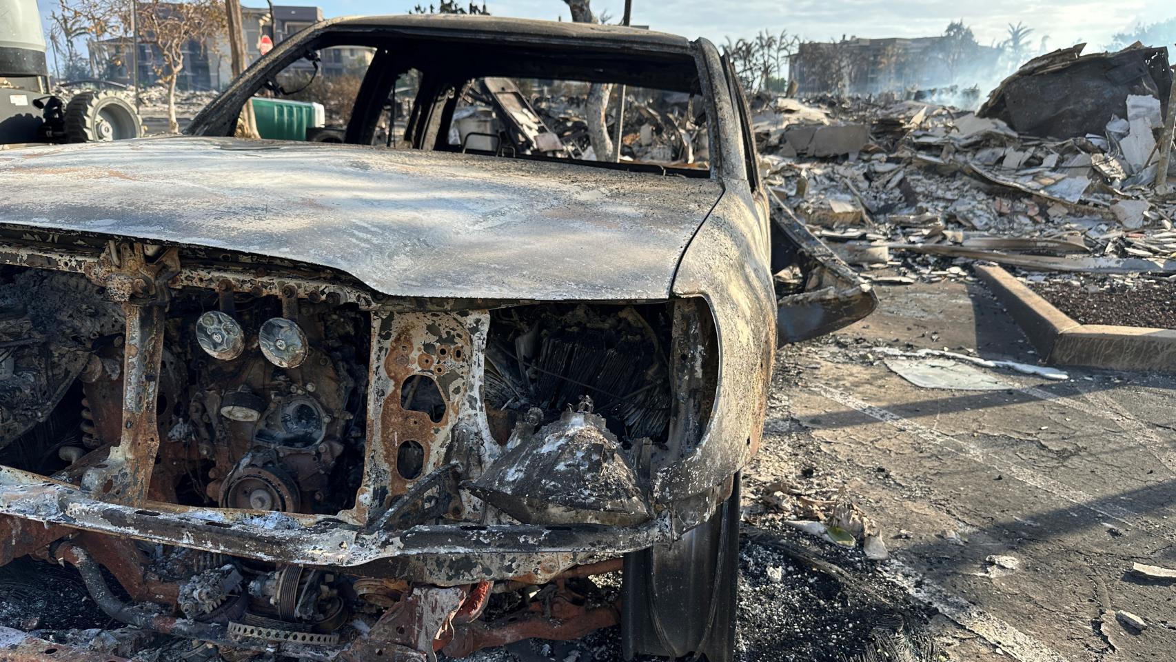 Consecuencias de los incendios forestales en Lahaina.